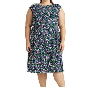 Ralph Lauren georgette cap sleeve floral dress